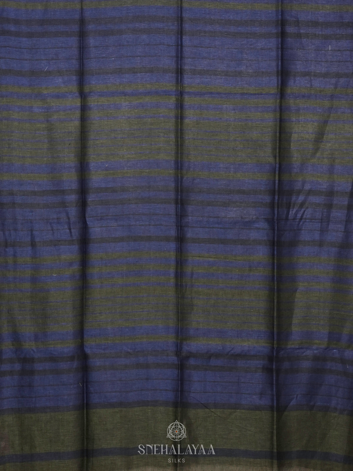 Blue Linen Saree