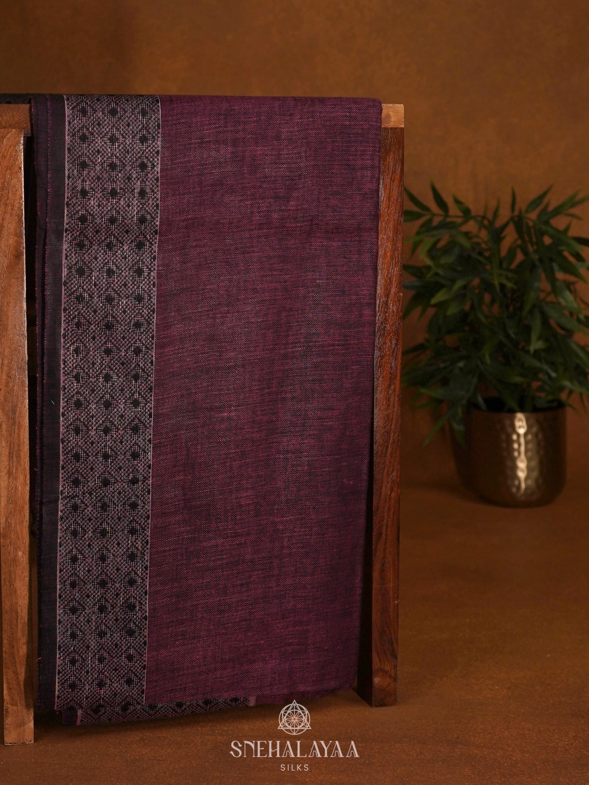 Mauve Linen Saree