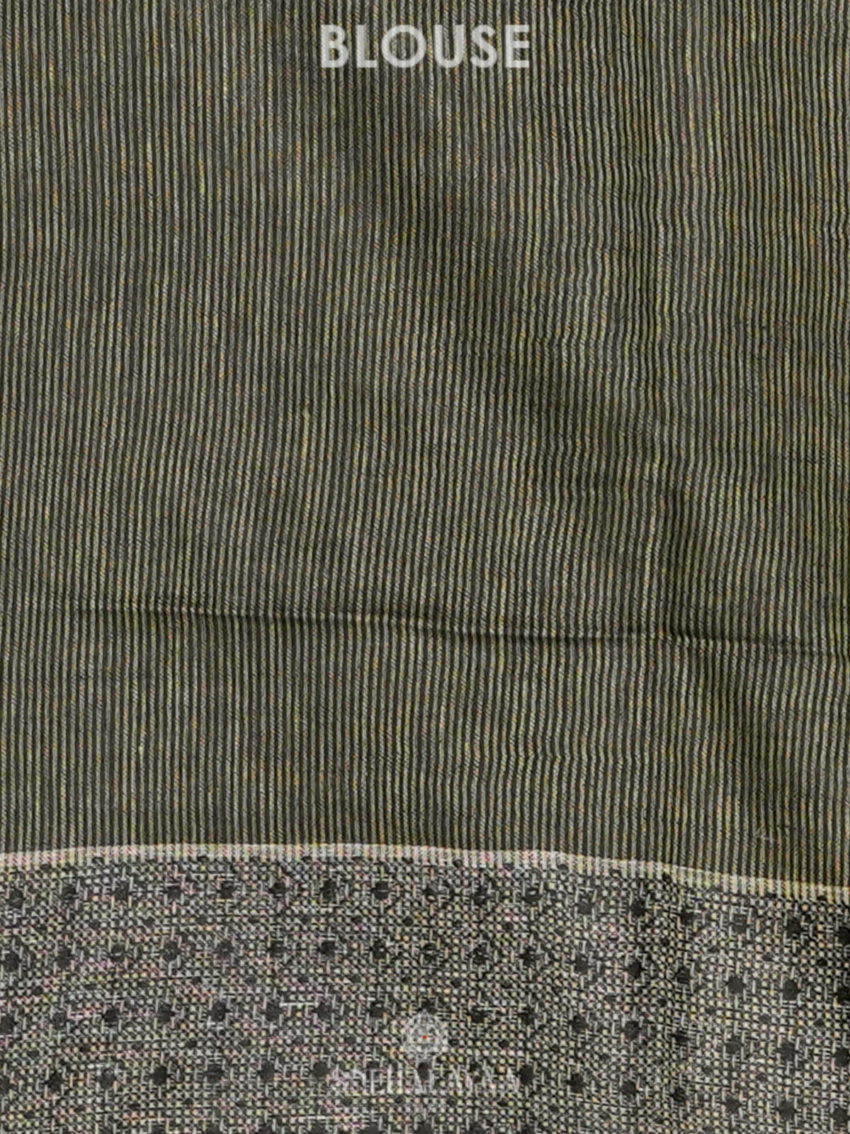Olive Green Linen Saree