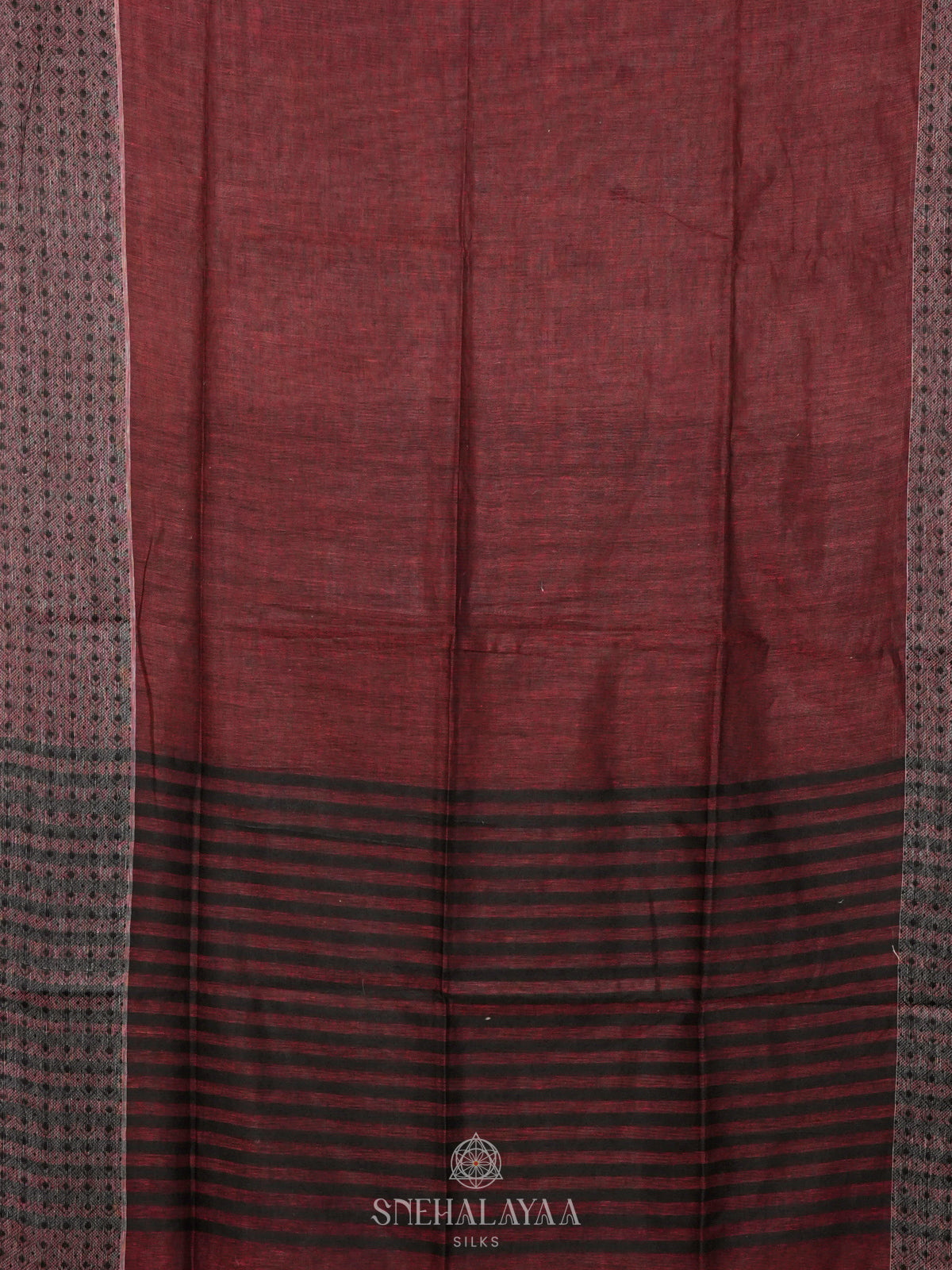 Brown Linen Saree