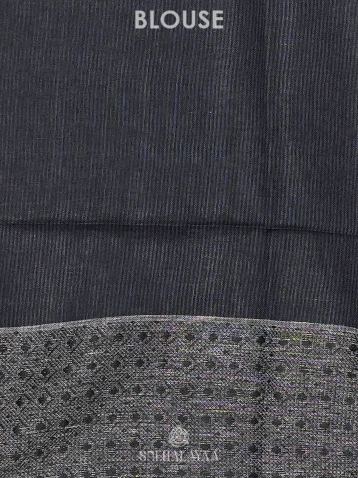 Blue Linen Saree