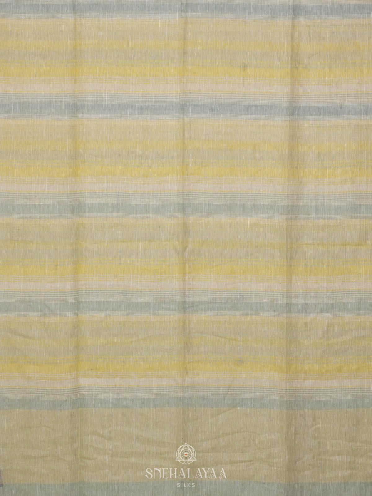 Pale Yellow Linen Saree