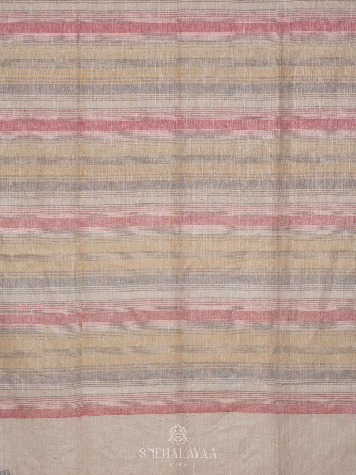 Off White Linen Saree