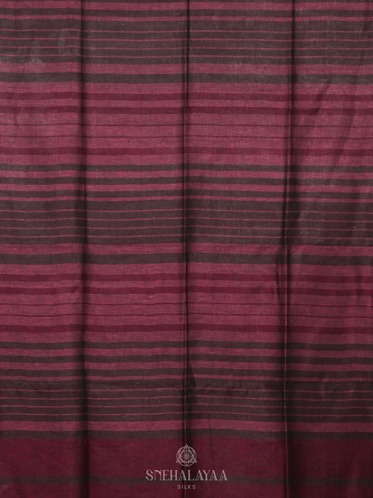 Maroon Linen Saree