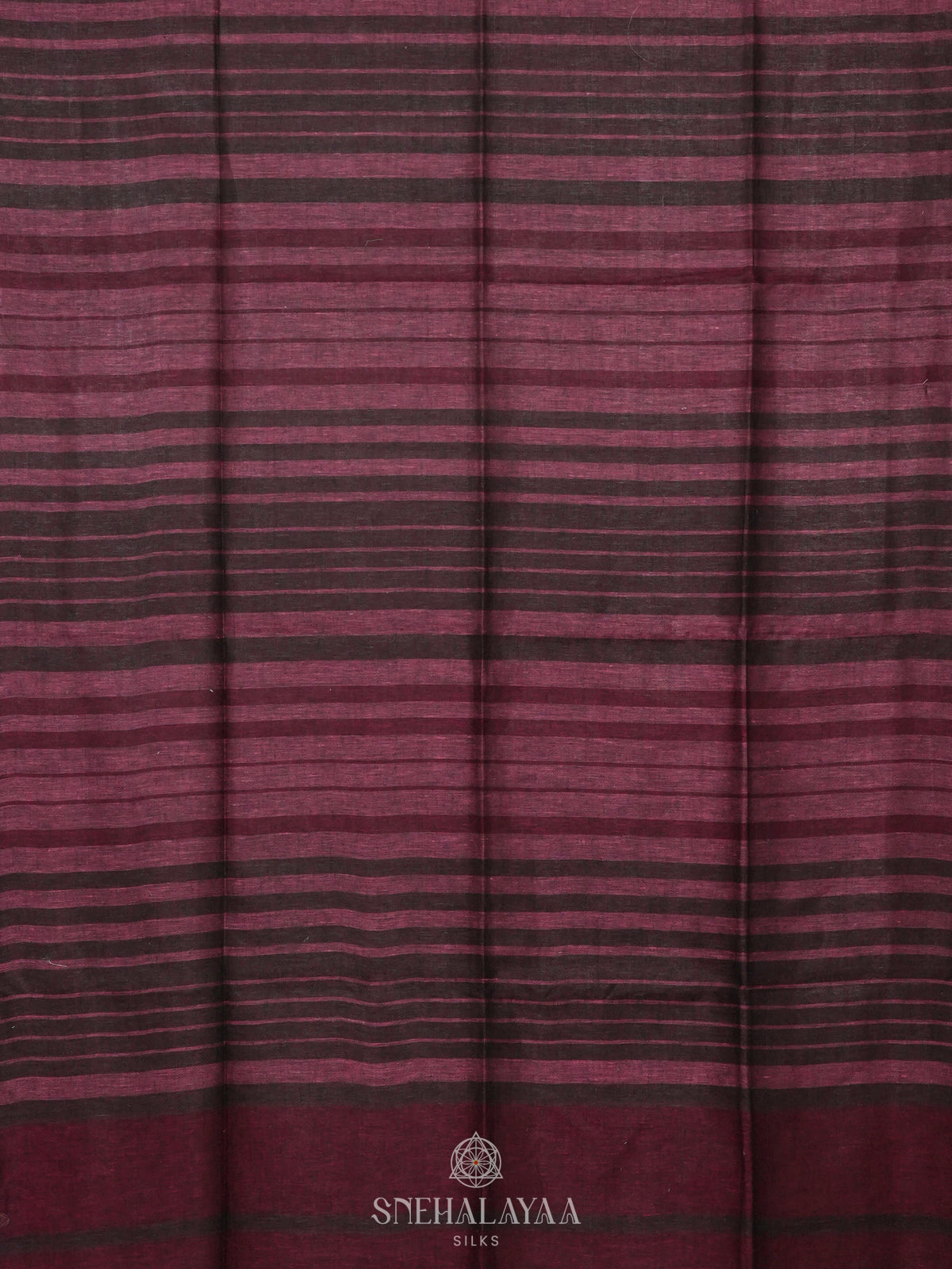 Maroon Linen Saree