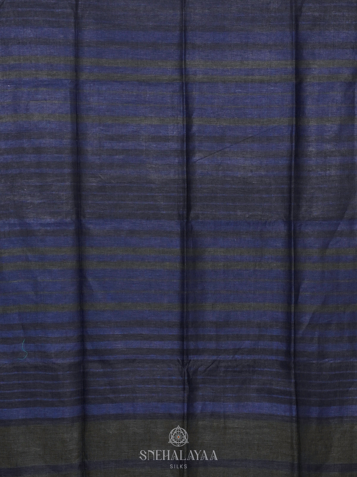 Navy Blue Linen Saree