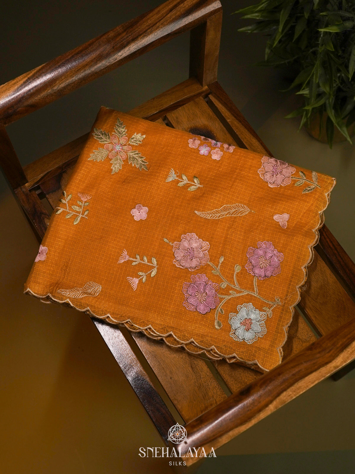 Orange Kota Saree