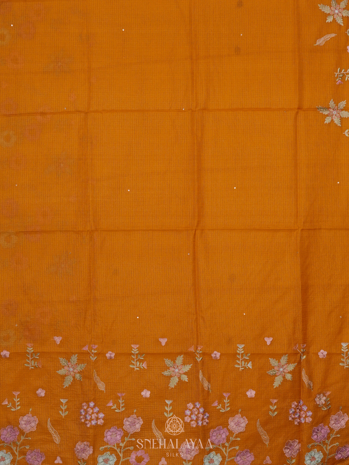 Orange Kota Saree