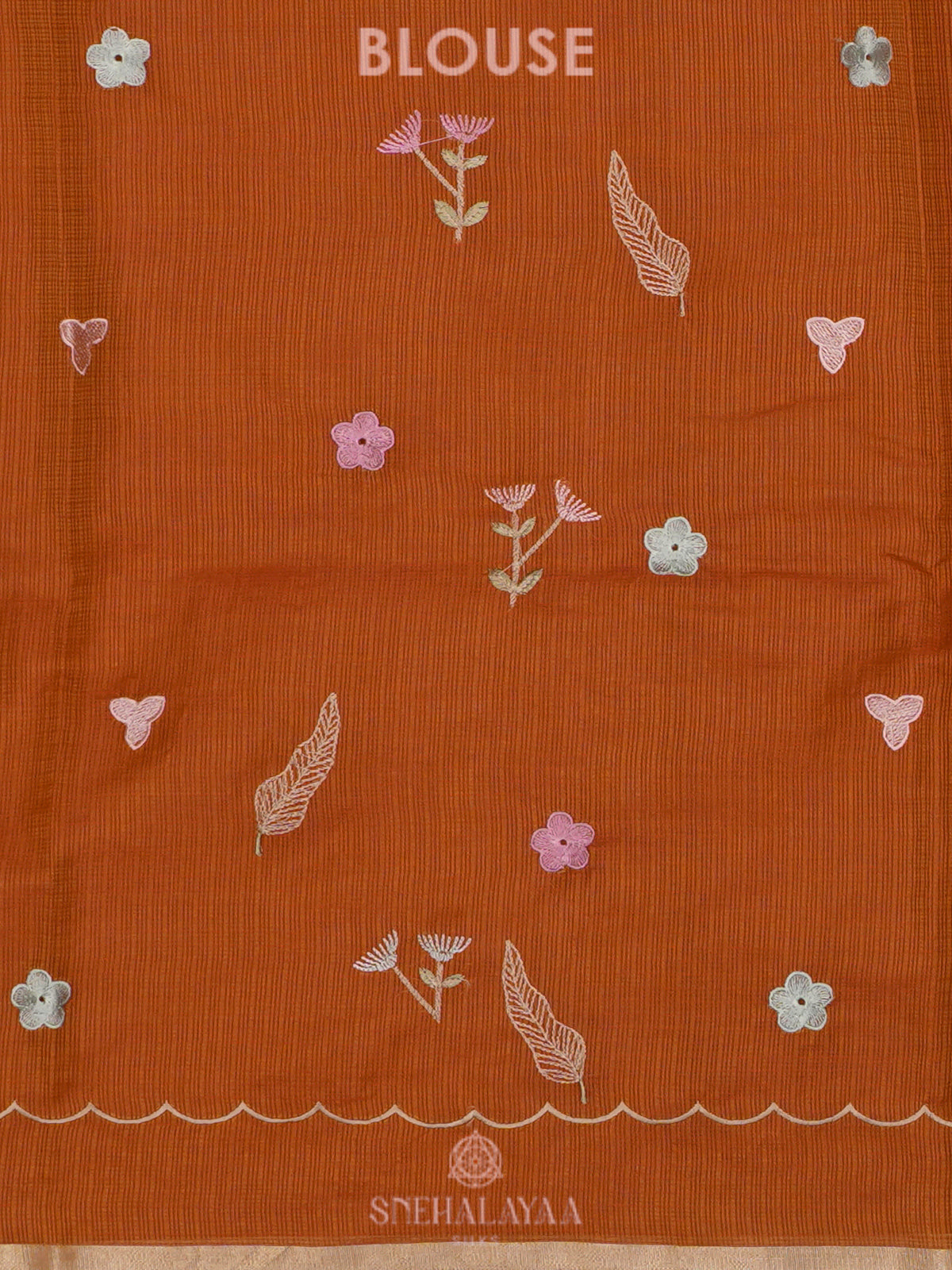 Burnt Orange Kota Saree