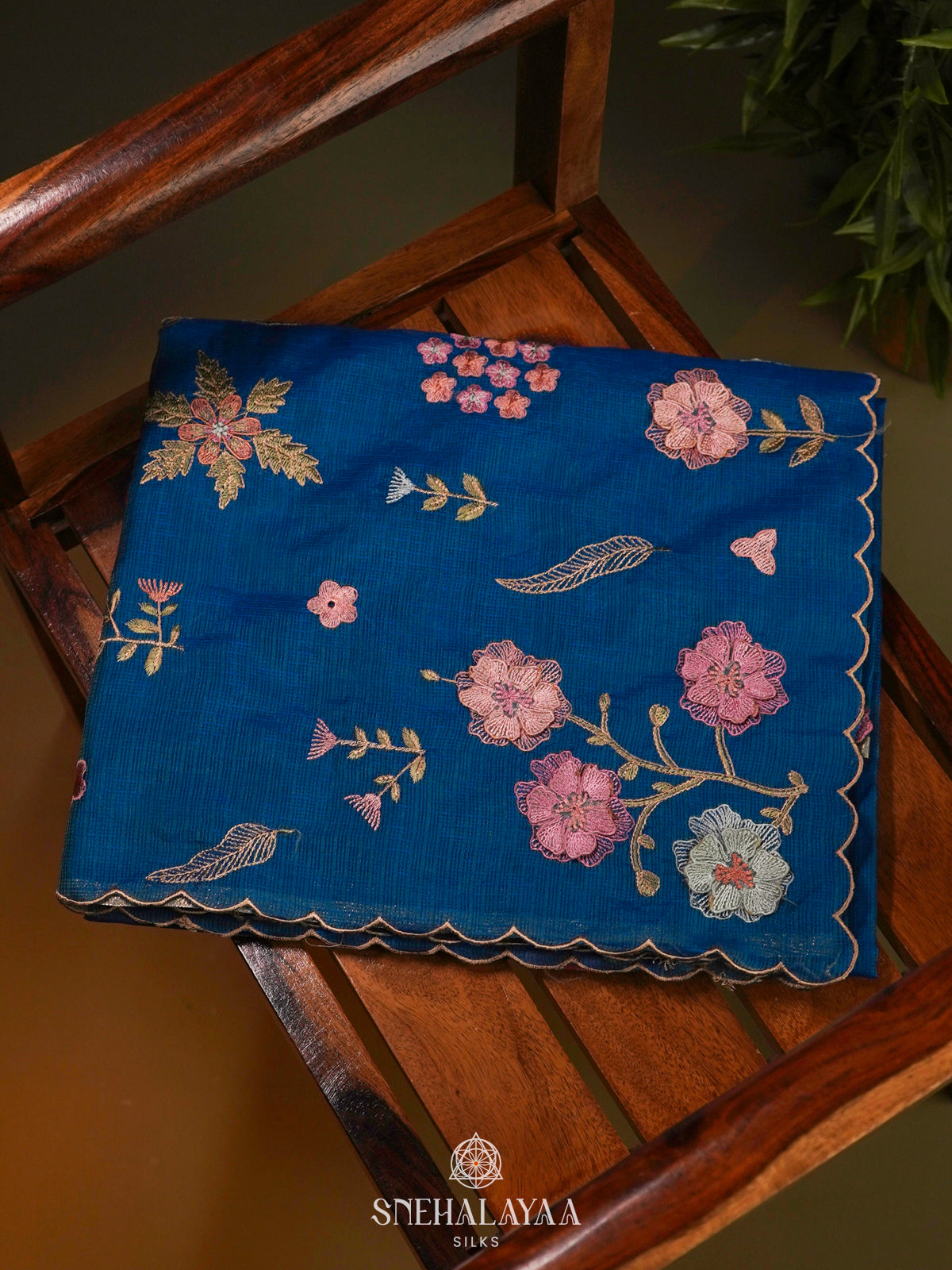 Navy Blue Kota Saree