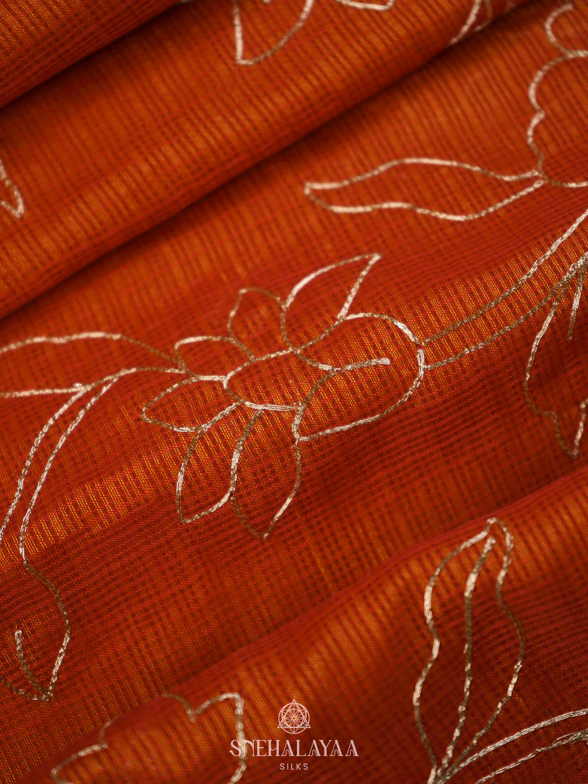 Orange Kota Saree