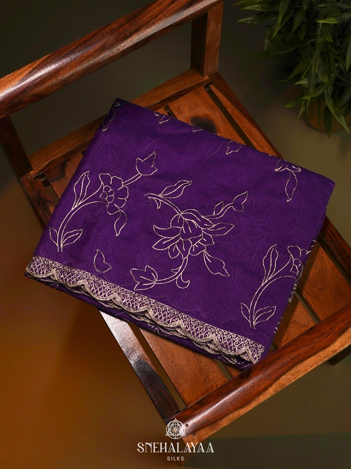Purple Kota Saree