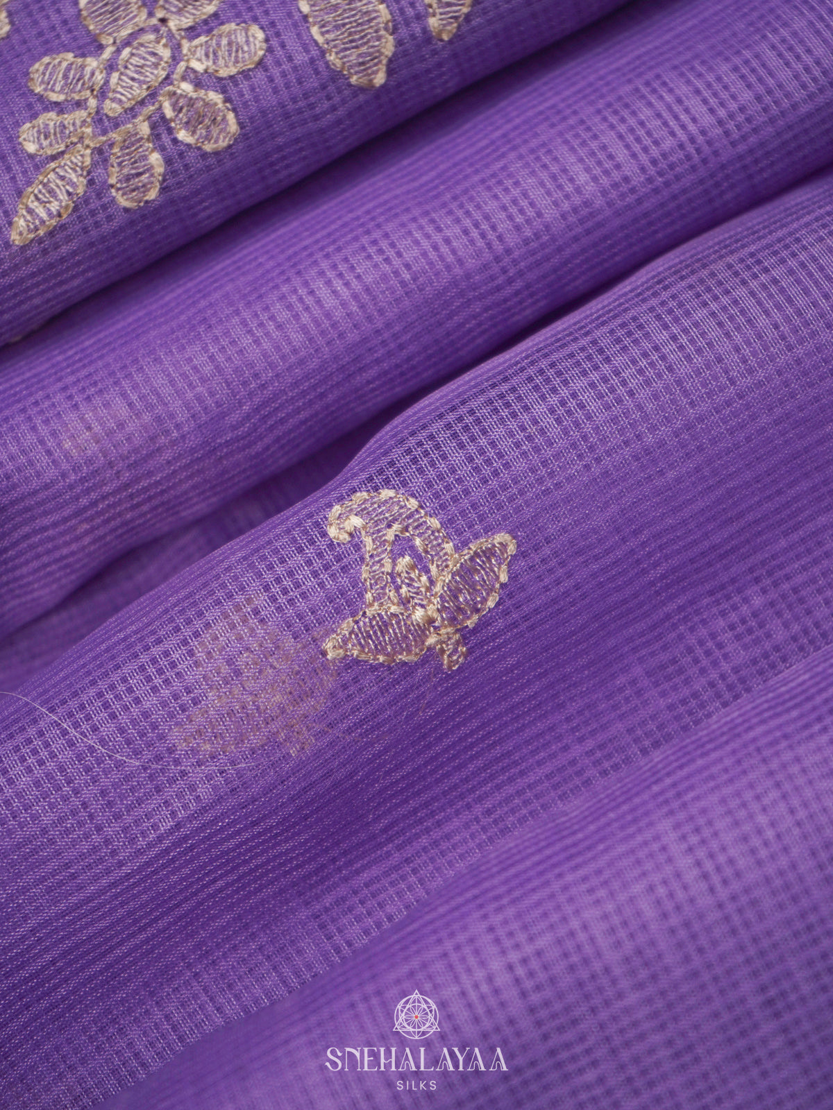 Lavender Kota Saree