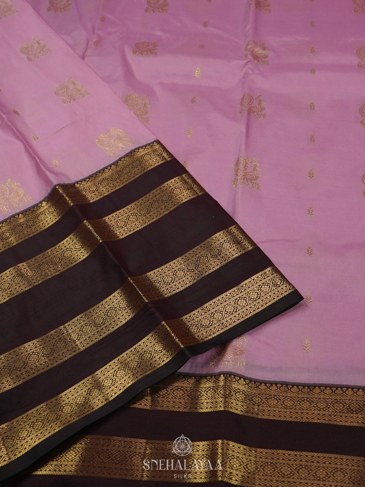Lilac Art Silk Saree