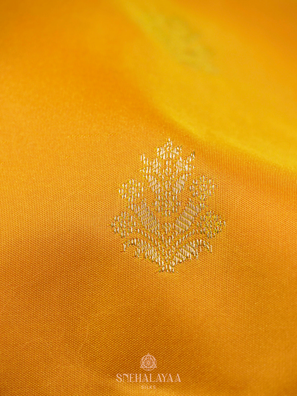 Mango Yellow Art Silk Saree