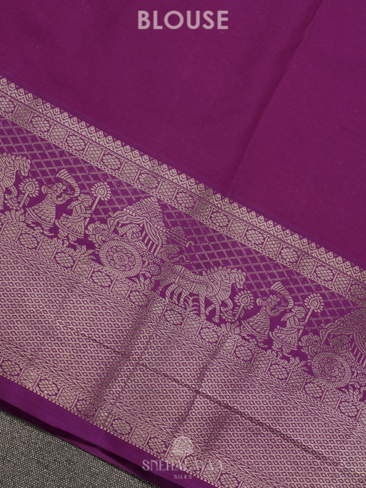 Peacock Blue Art Silk Saree
