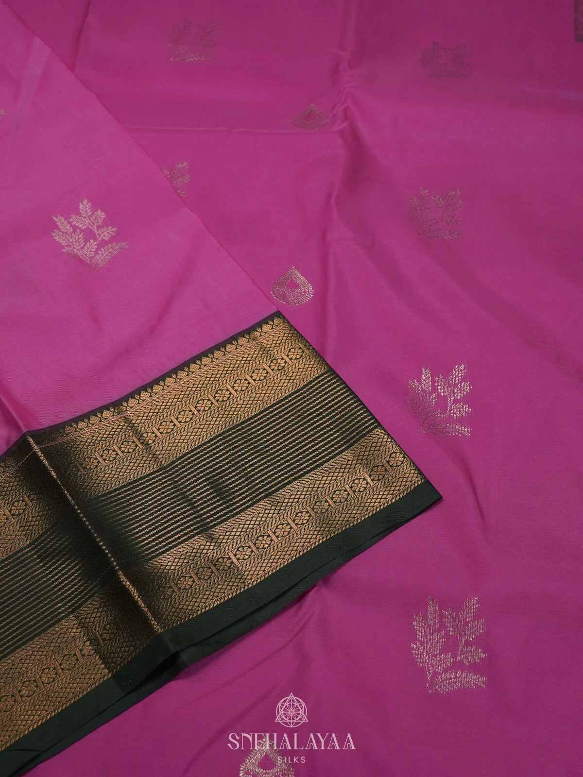 Magenta Art Silk Saree