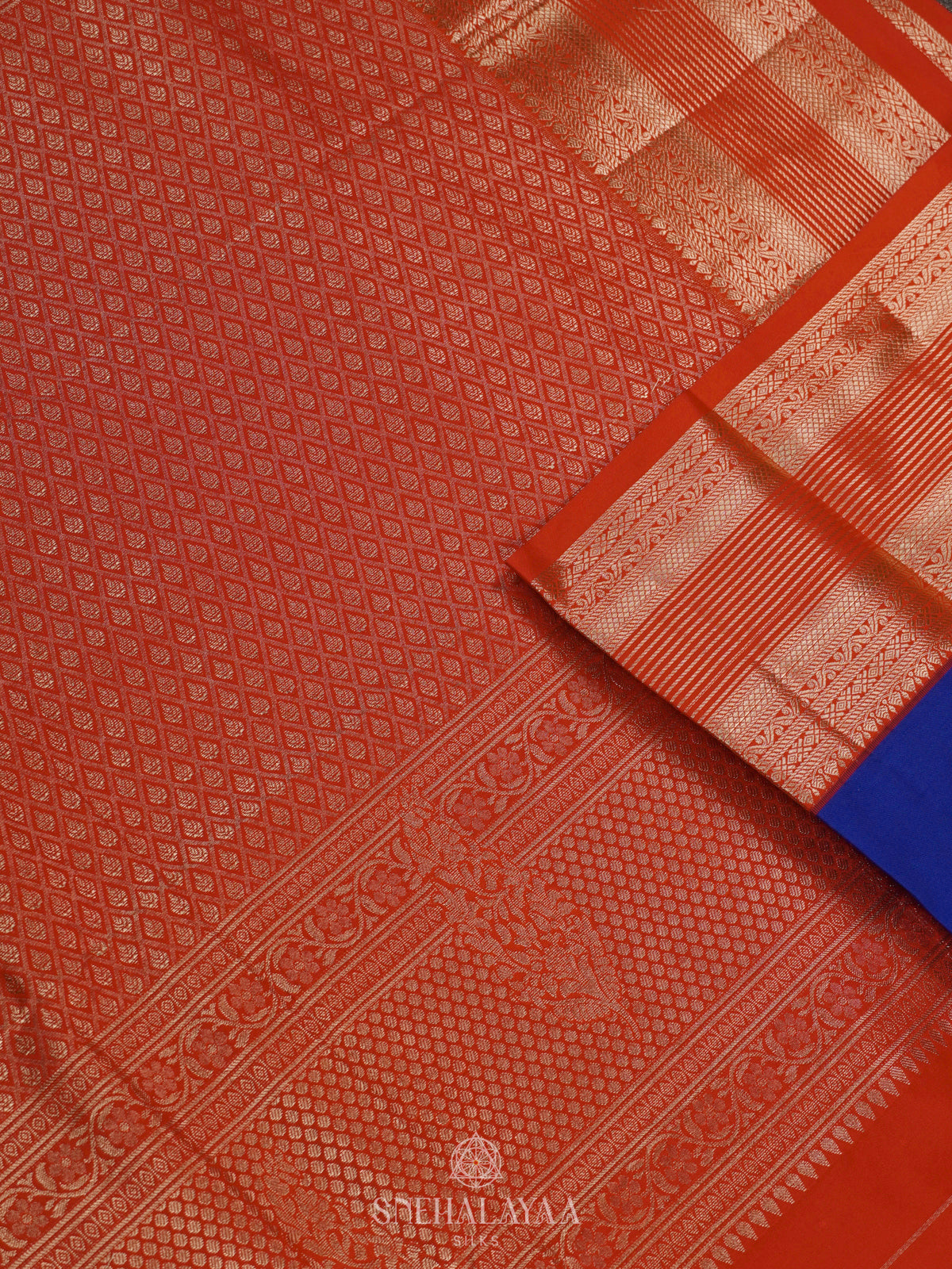 Royal Blue Art Silk Saree