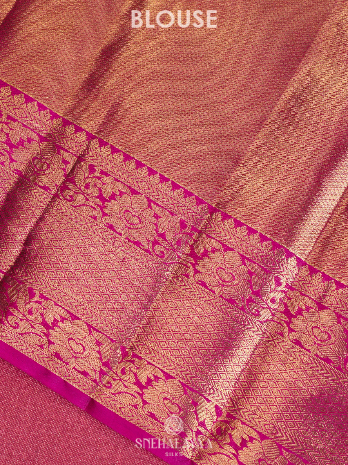 Rose Pink Kanjivaram Silk Saree