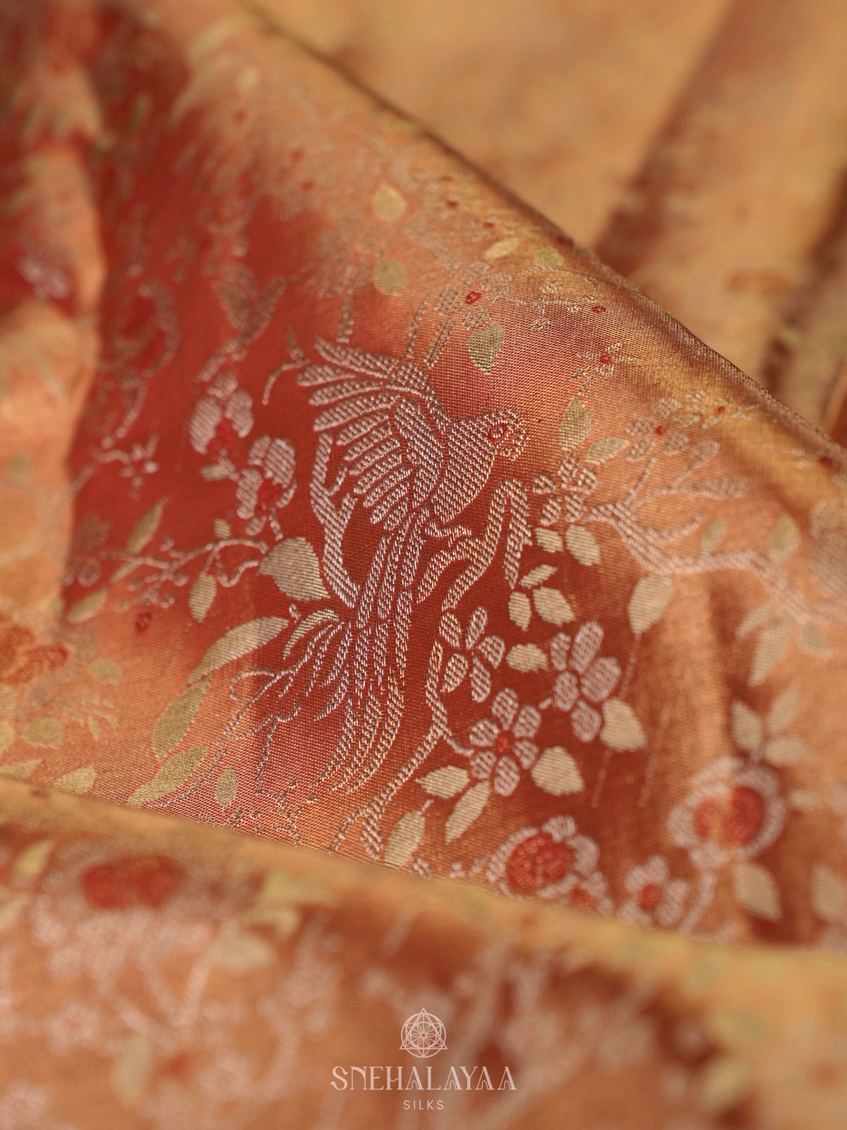 Golden Kanjivaram Silk Saree