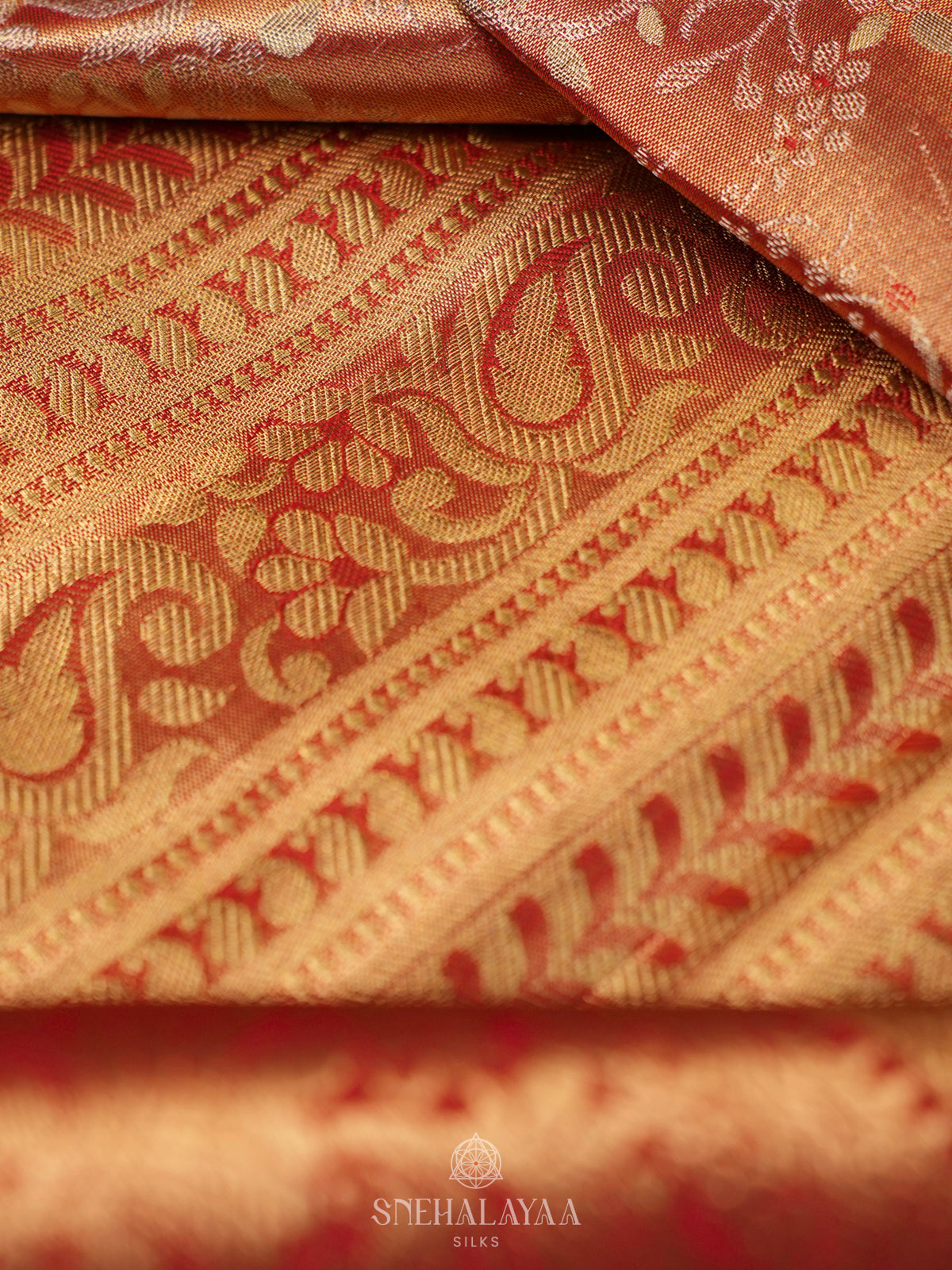 Golden Kanjivaram Silk Saree