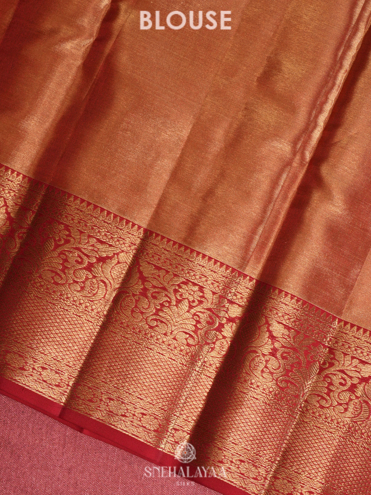 Golden Kanjivaram Silk Saree