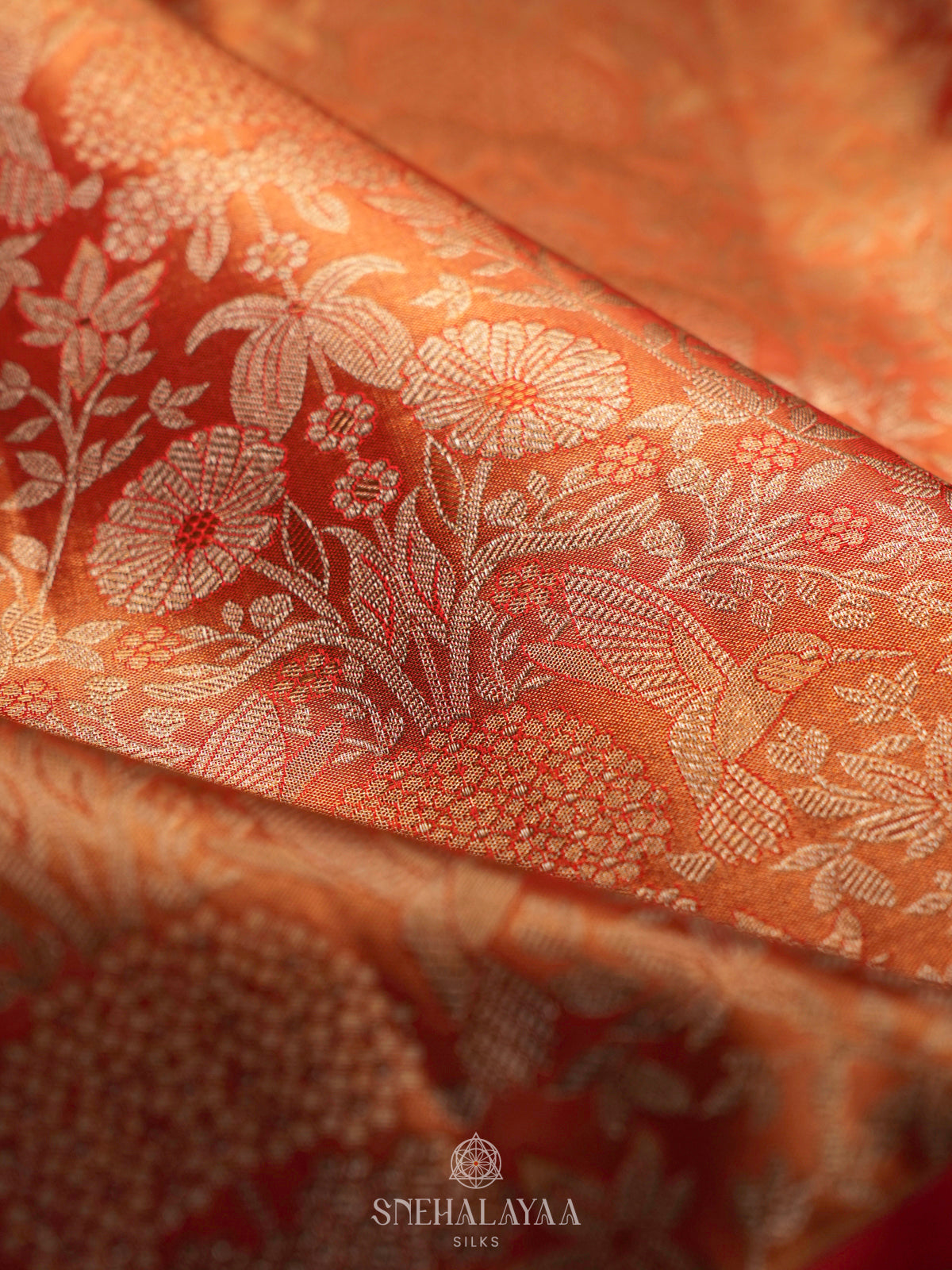 Golden Kanjivaram Silk Saree