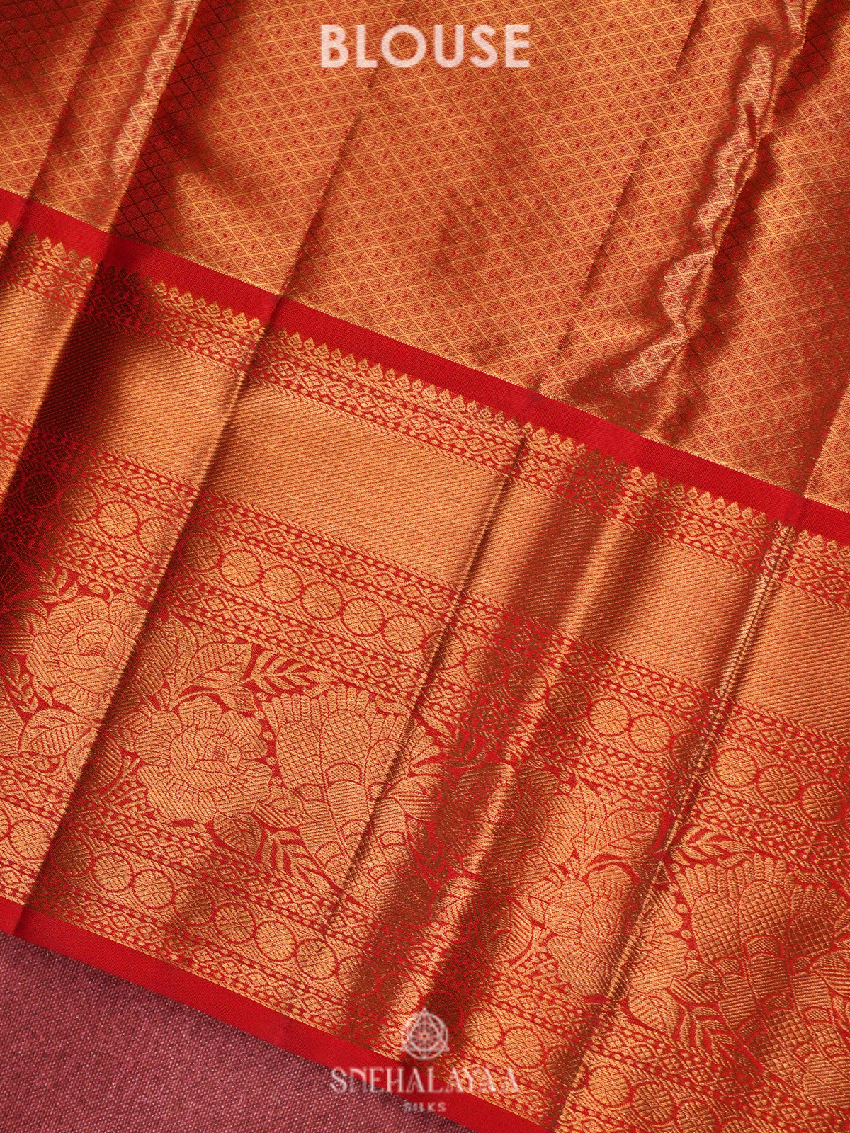 Golden Kanjivaram Silk Saree