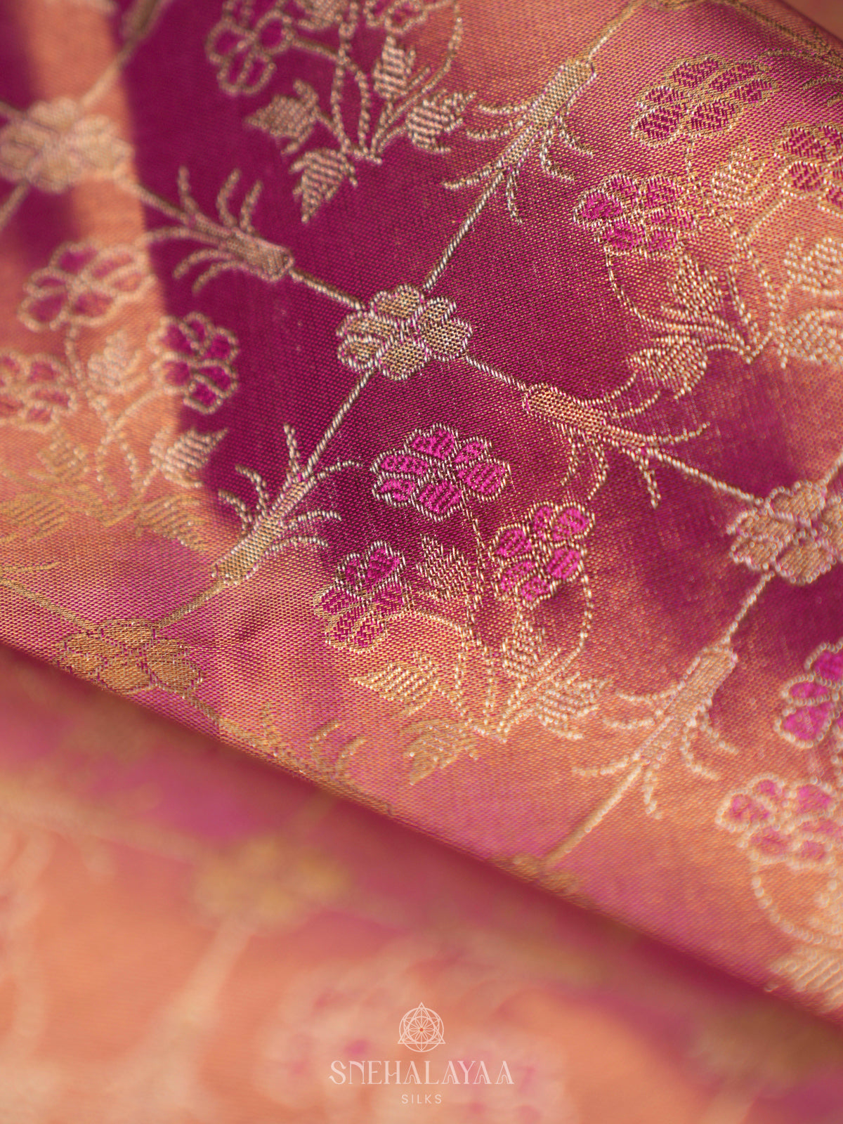 Rose Pink Kanjivaram Silk Saree
