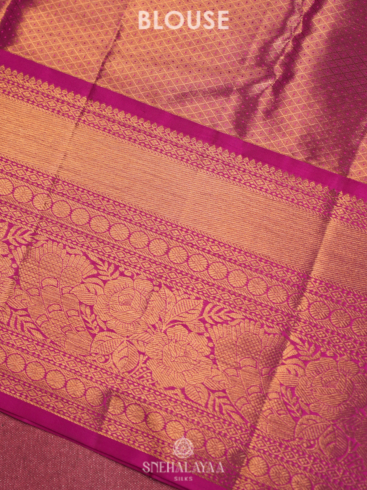 Rose Pink Kanjivaram Silk Saree