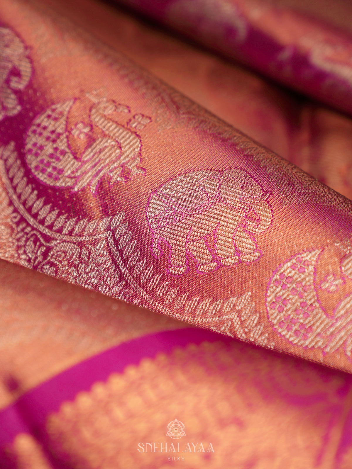 Rose Pink Kanjivaram Silk Saree
