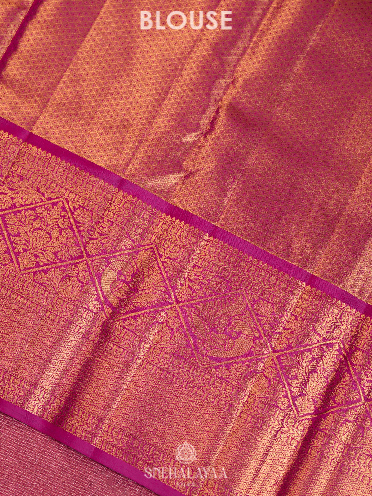 Rose Pink Kanjivaram Silk Saree