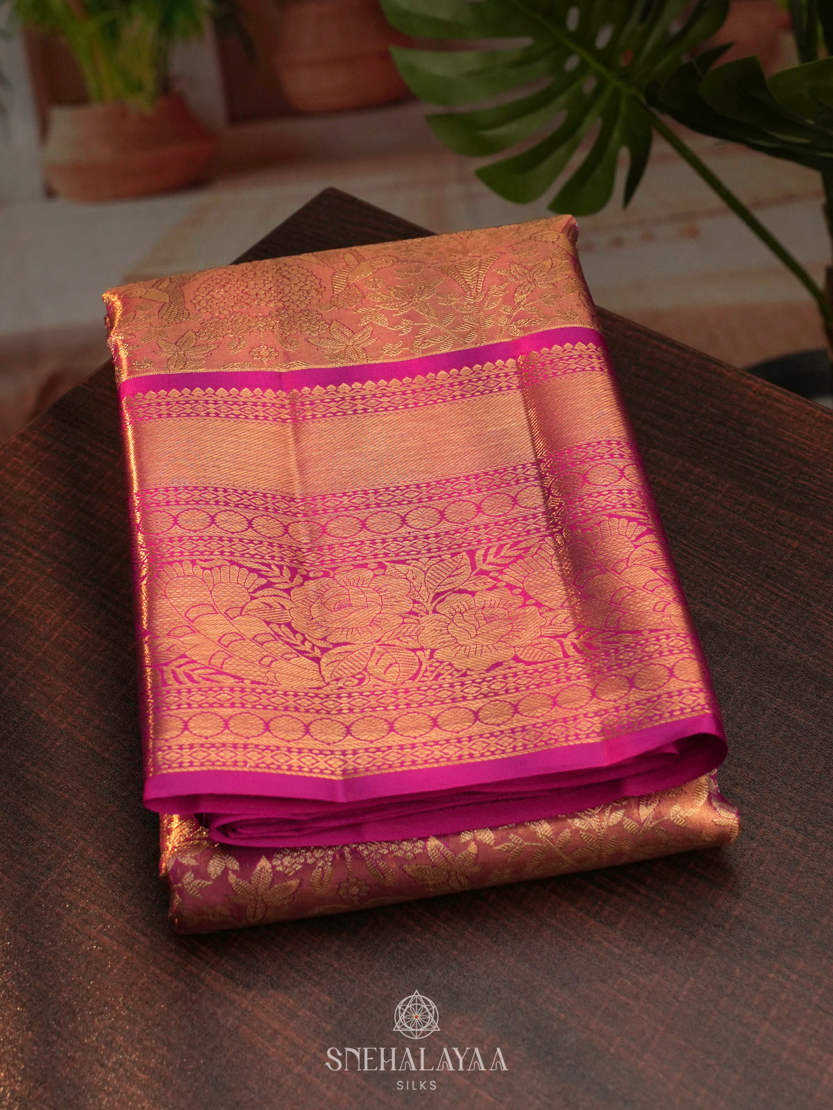 Pink Kanjivaram Silk Saree
