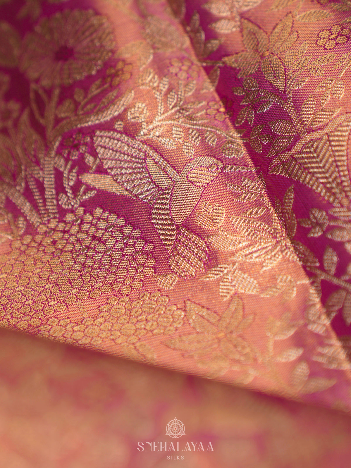 Pink Kanjivaram Silk Saree