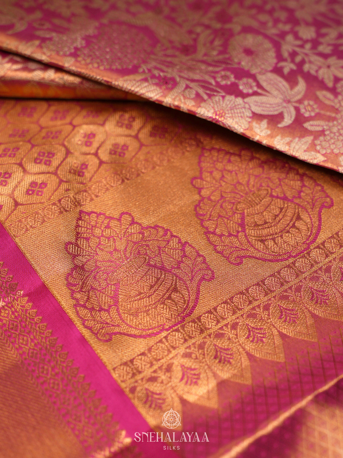 Pink Kanjivaram Silk Saree
