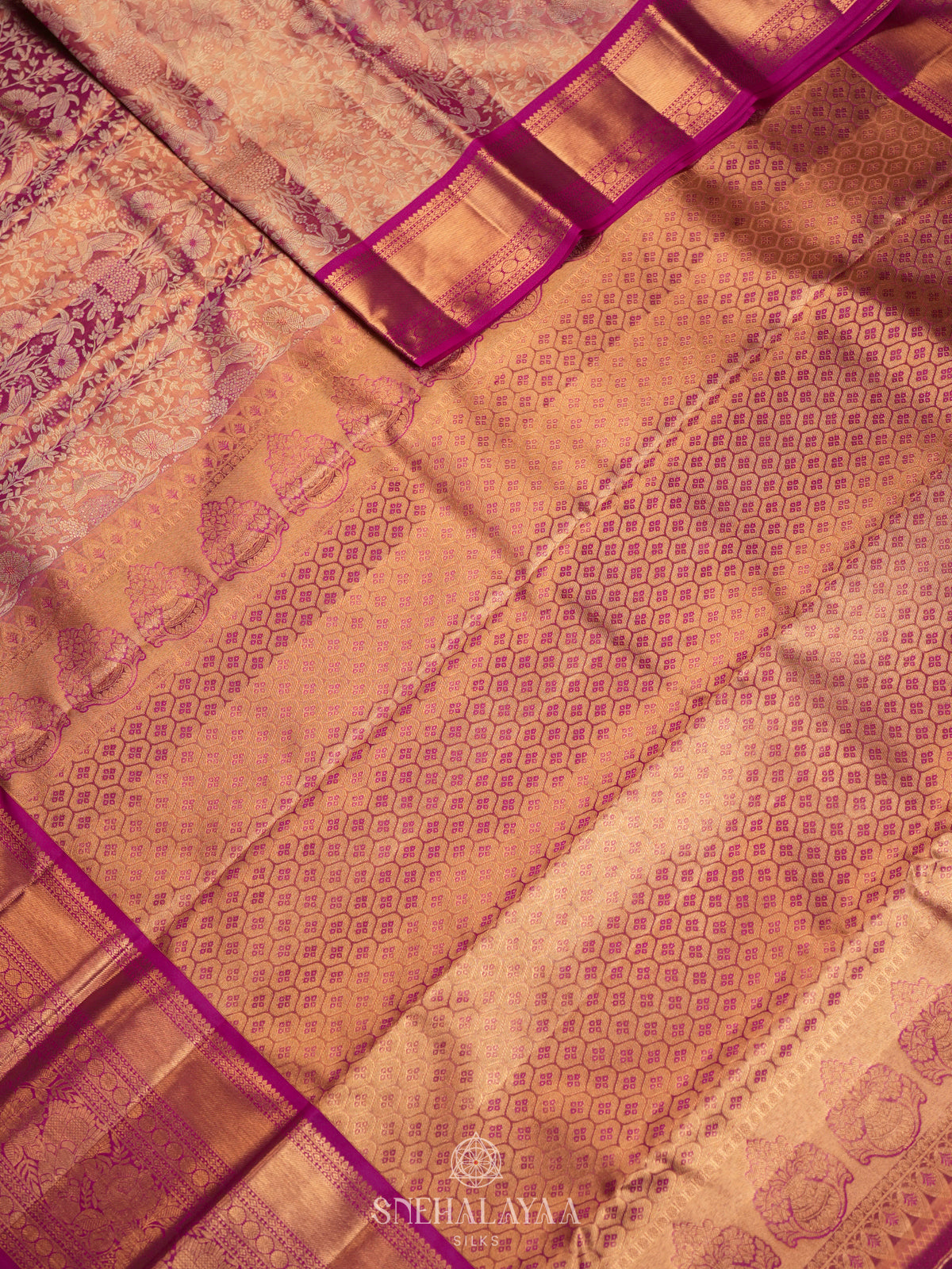 Pink Kanjivaram Silk Saree