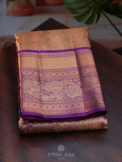 Rose Pink Kanjivaram Silk Saree