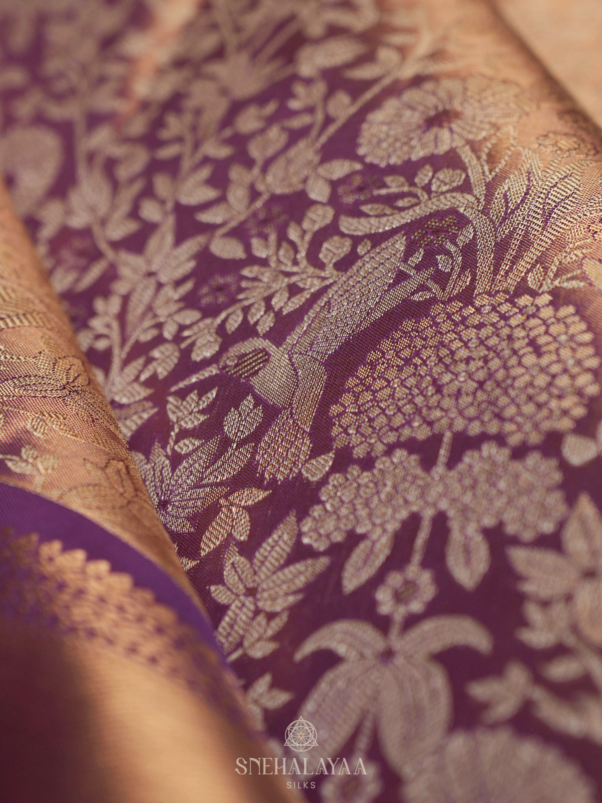 Rose Pink Kanjivaram Silk Saree