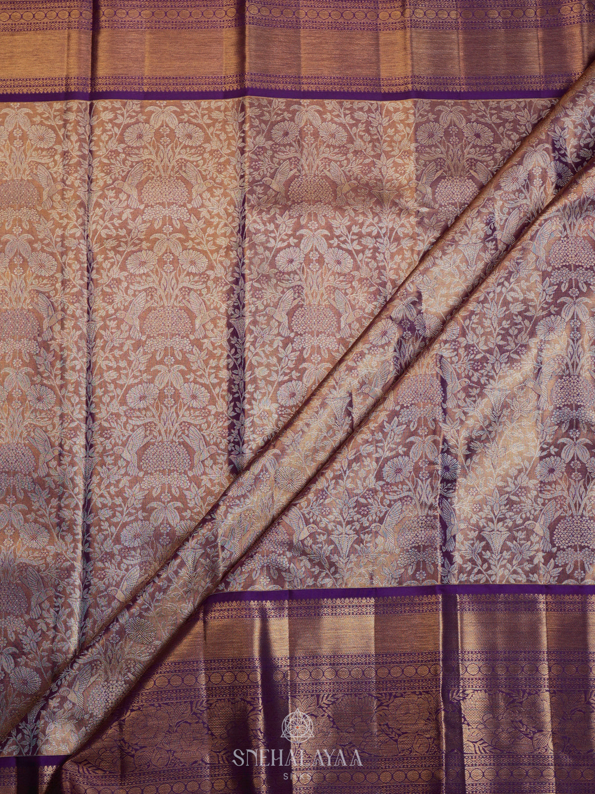 Rose Pink Kanjivaram Silk Saree