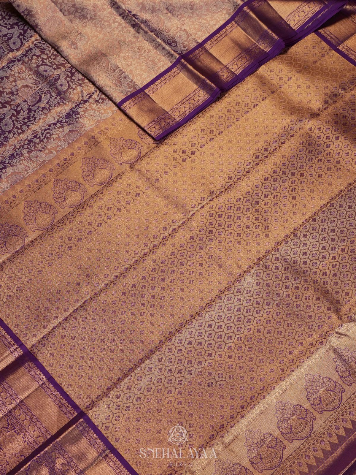 Rose Pink Kanjivaram Silk Saree