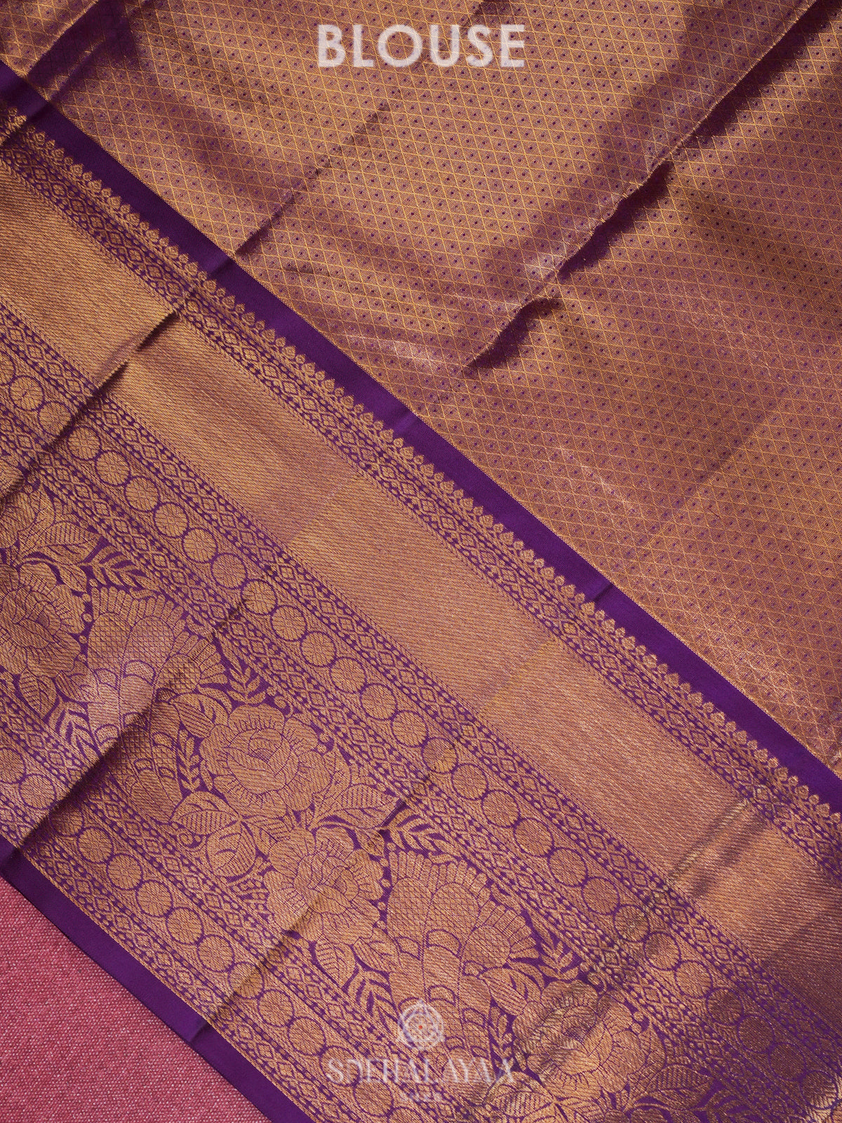 Rose Pink Kanjivaram Silk Saree