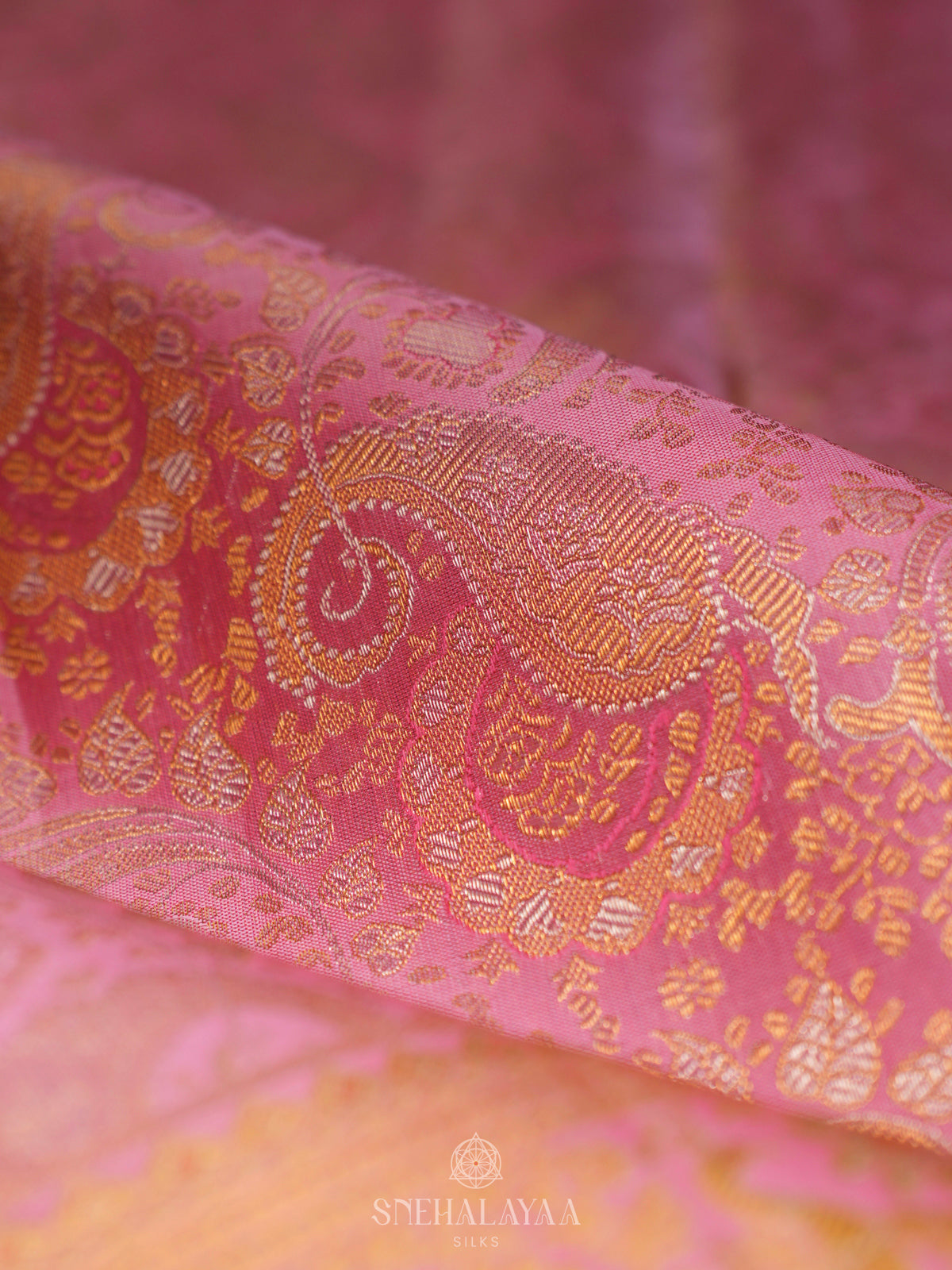 Pink Kanjivaram Silk Saree