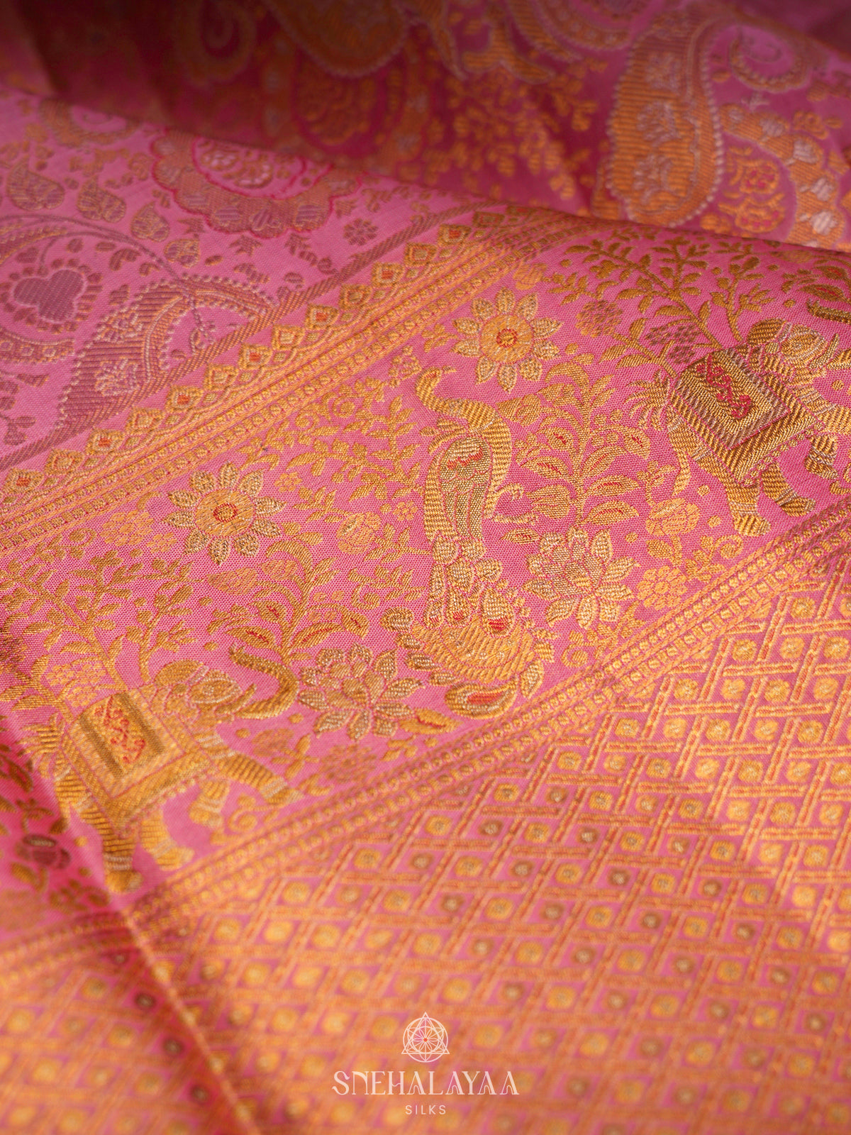 Pink Kanjivaram Silk Saree