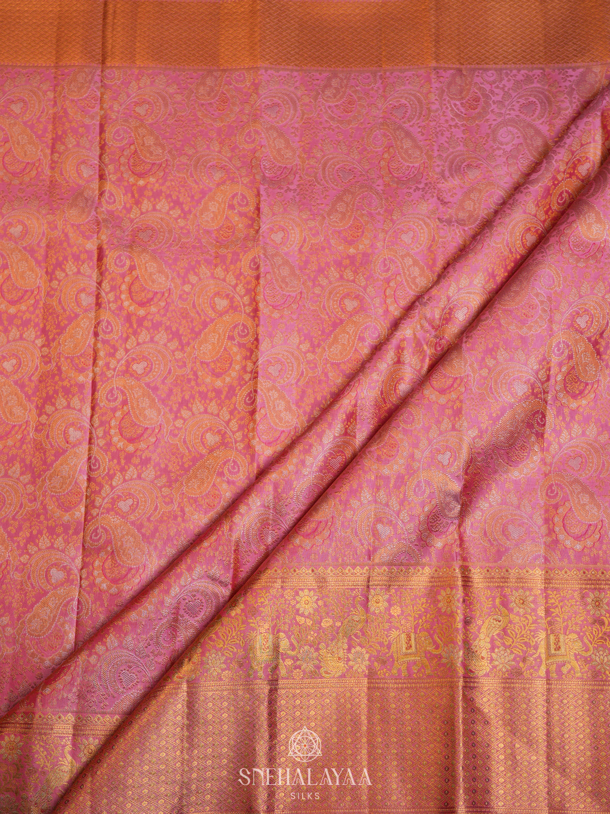 Pink Kanjivaram Silk Saree