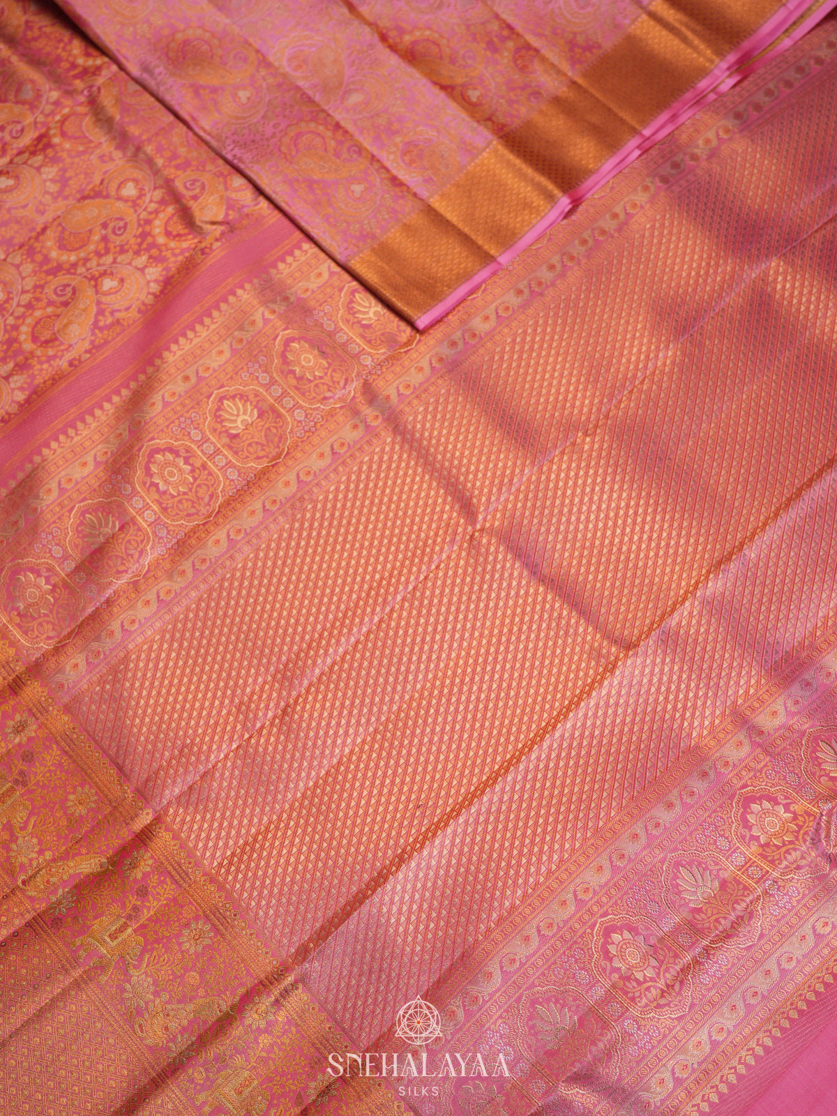 Pink Kanjivaram Silk Saree