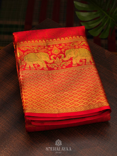 Red Kanjivaram Silk Saree