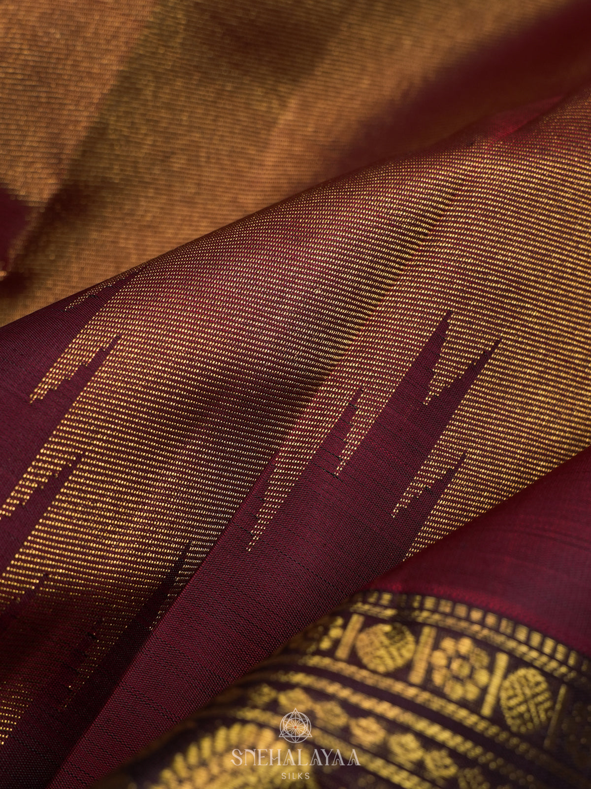 Brown Kanjivaram Silk Saree