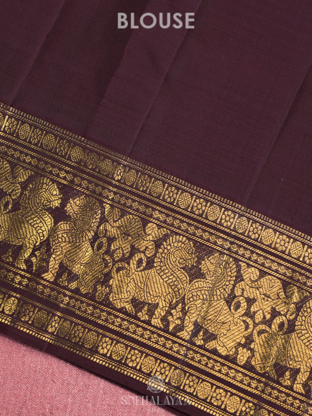 Brown Kanjivaram Silk Saree