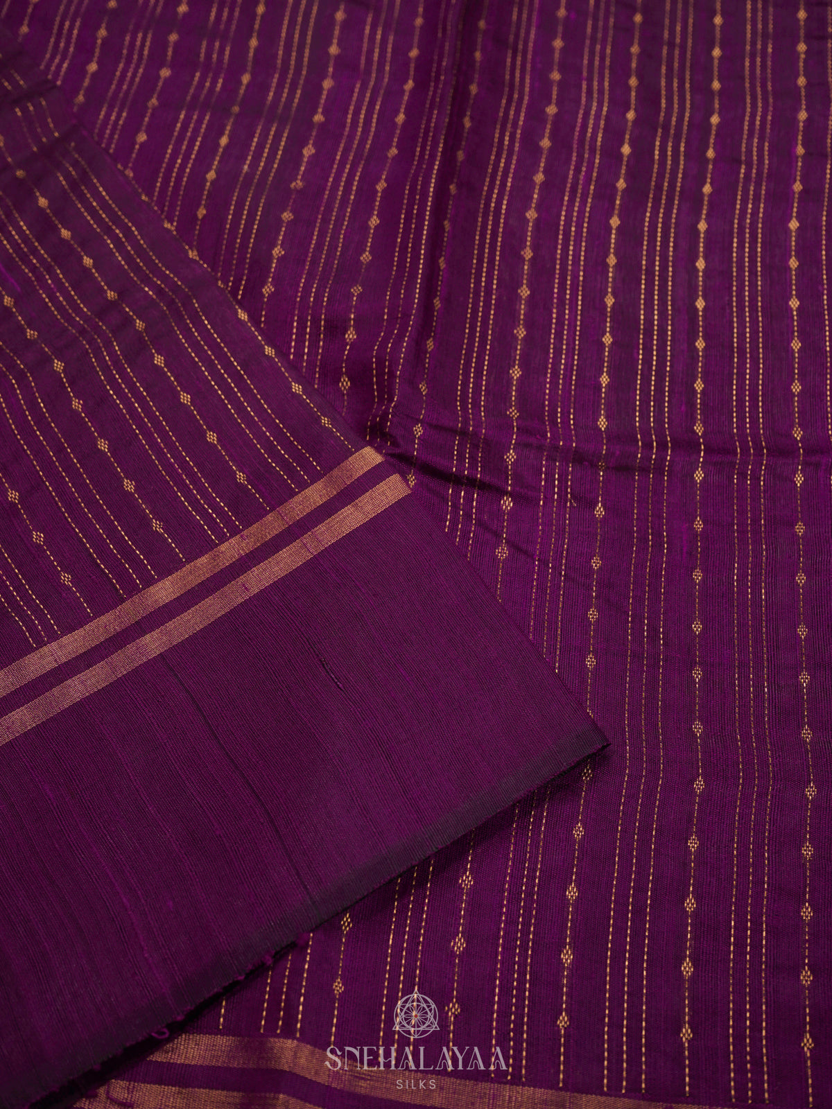 Magenta Dupion Silk Saree
