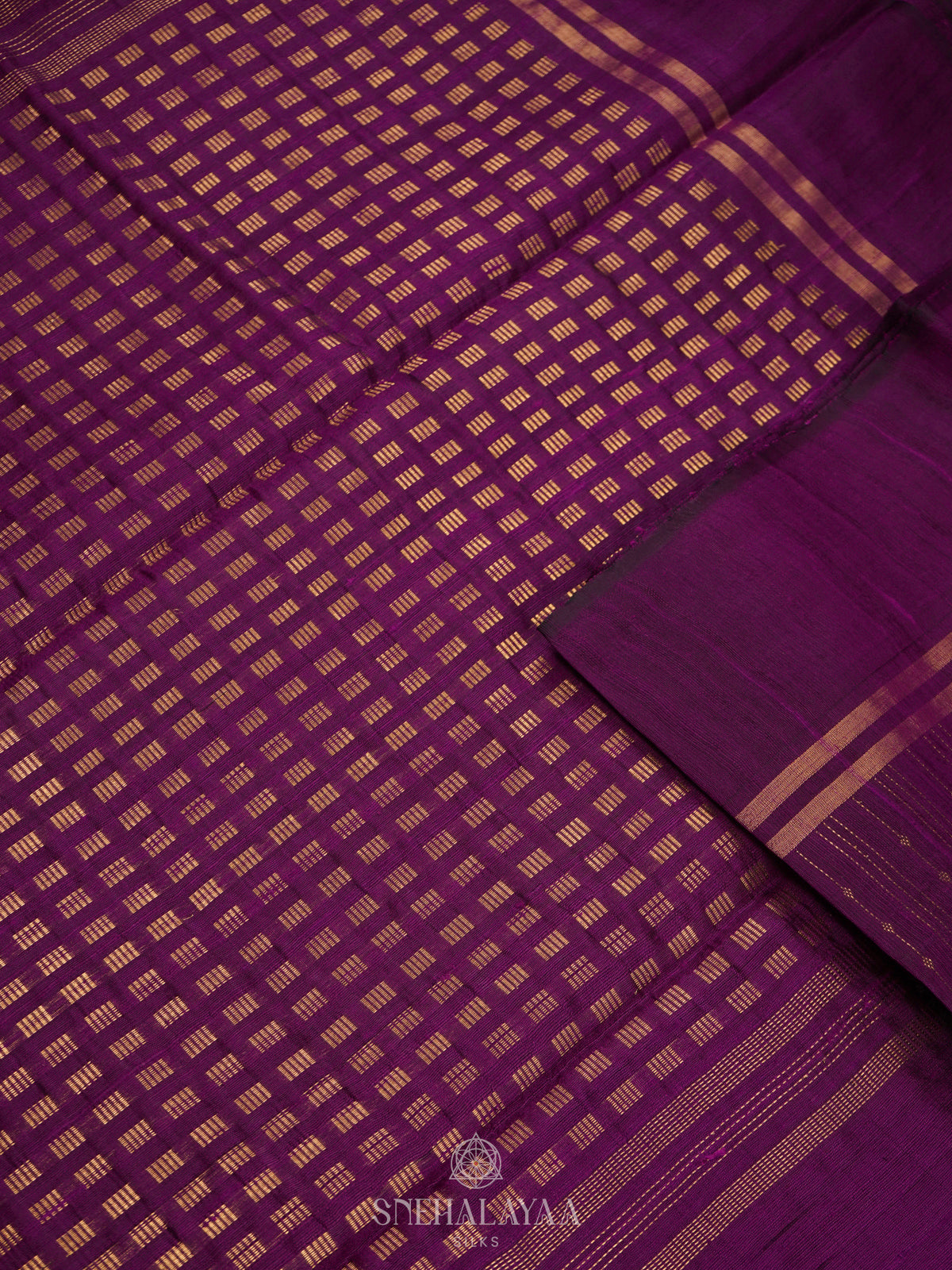 Magenta Dupion Silk Saree